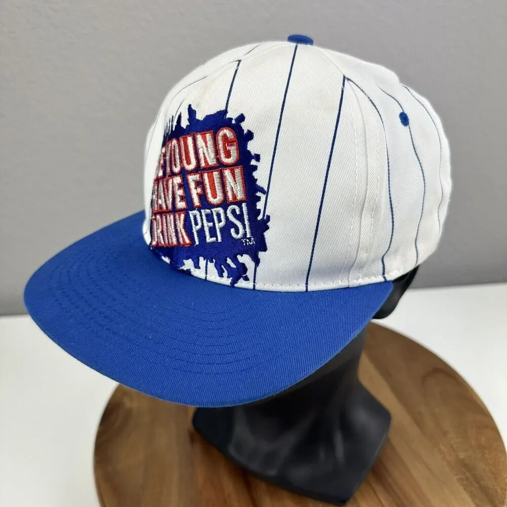 1993 Be Young Have Fun Drink Pepsi Snapback Hat Cap VTG 90s Retro Streetwear SK8